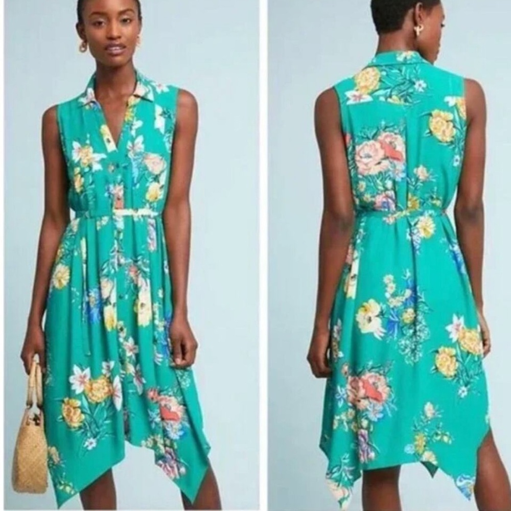 Maeve Green Floral Dress